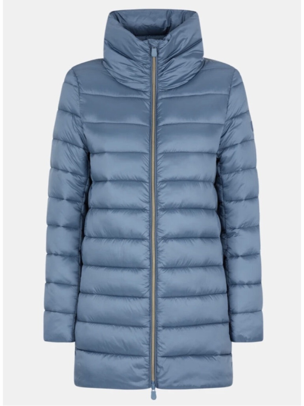 Save the Duck Lydia Puffer Coat Blue Size S Small Shiny Nylon Jacket Plumtech